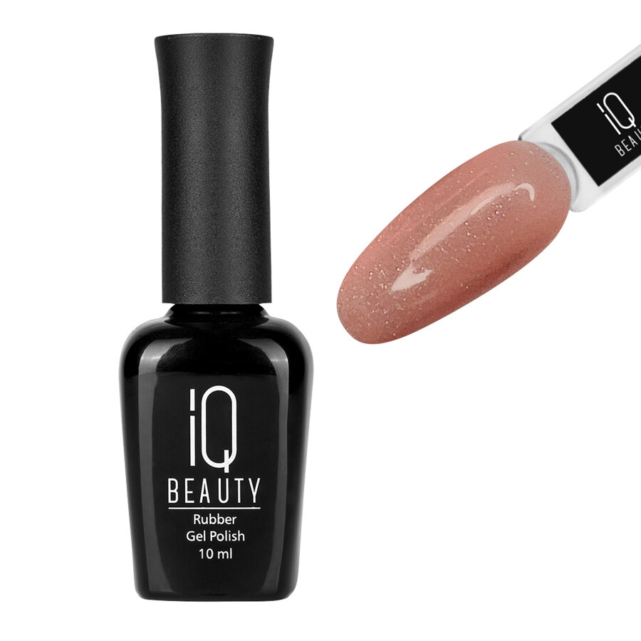 IQ BEAUTY 166 гель-лак каучуковый с кальцием / IQ BEAUTY Mokko 10 мл - фото №1