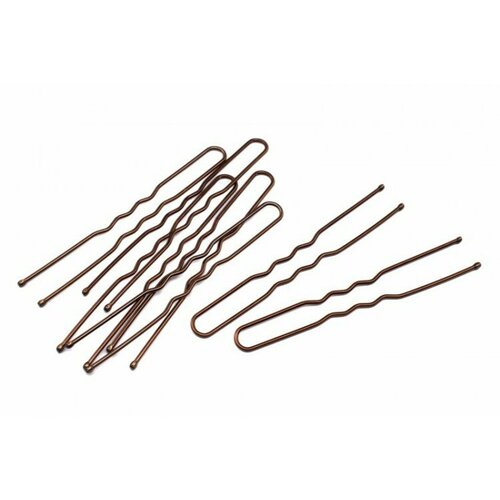 Шпильки для волос, длина 60мм, цвет коричневый, железо, 19-019, 20шт