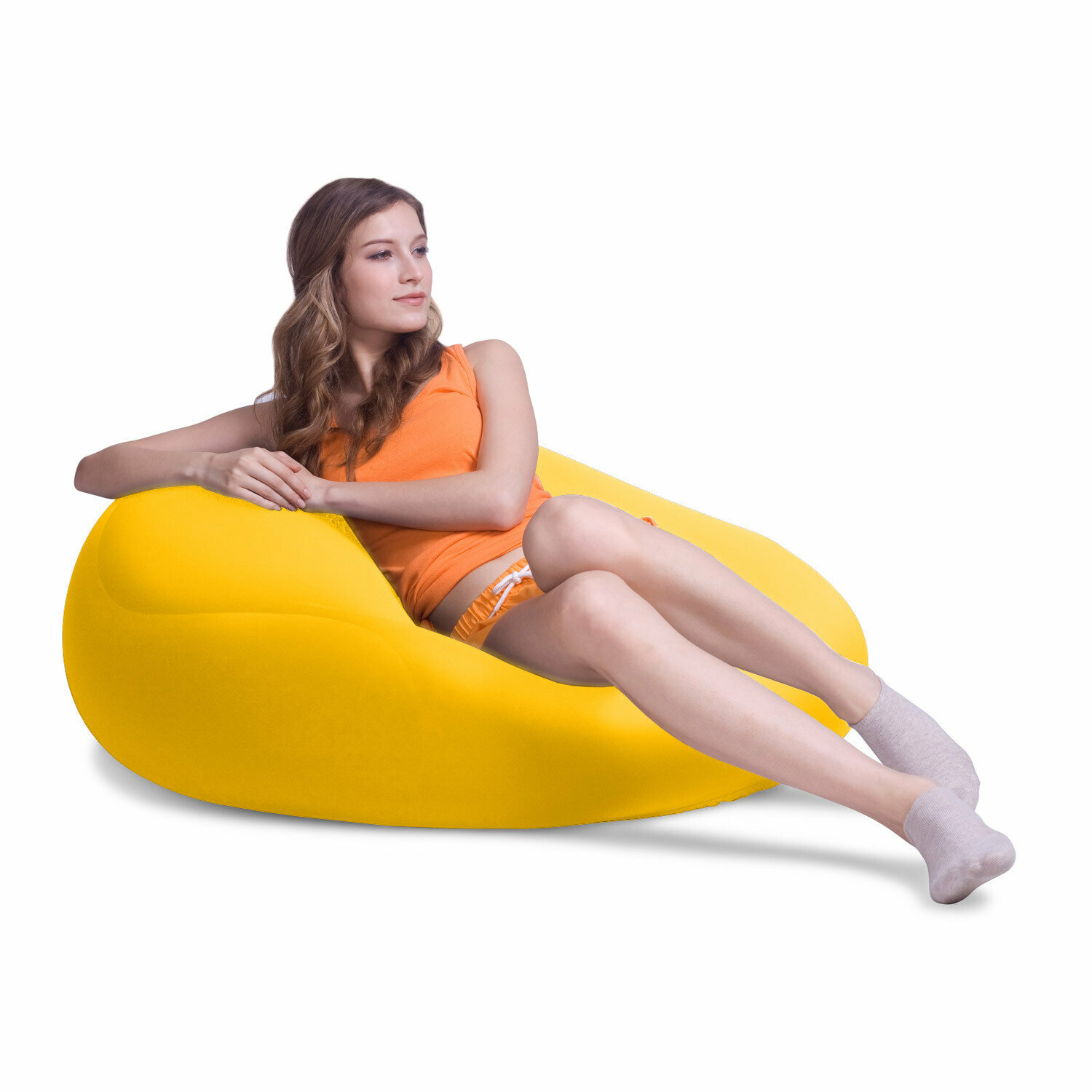 Кресло-мешок нового формата aLounge - Space Pod - Yellow Shine, 2XL (желтое) - кресло моментально восстанавливащее форму