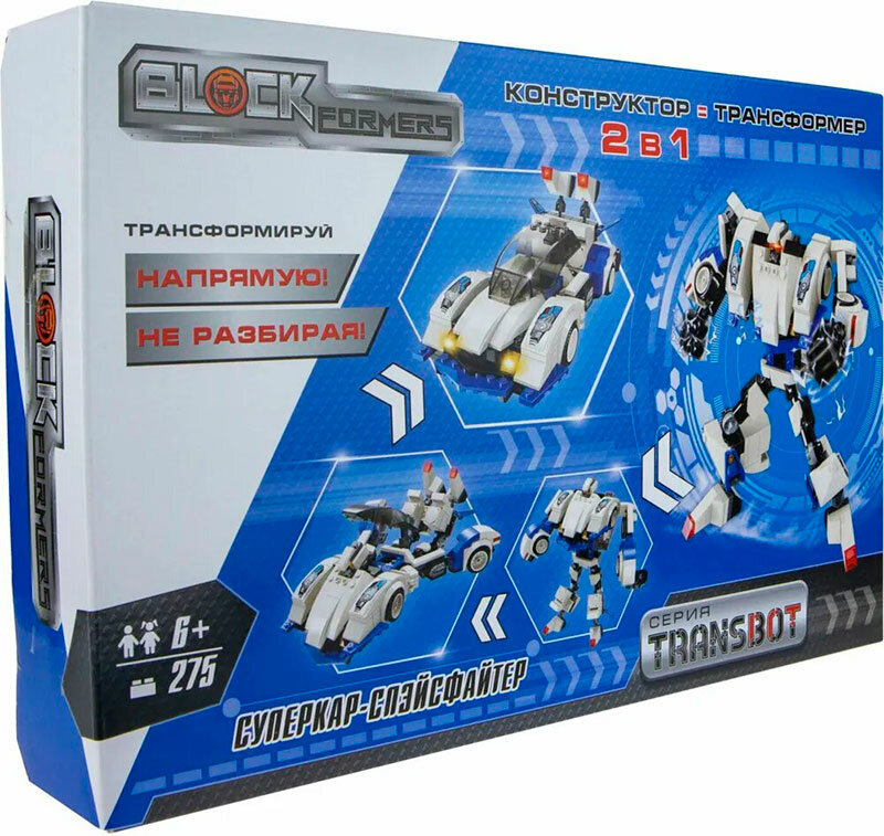 Конструктор 1 Toy (Blockformers Transbot Суперкар-Спэйсфайтер), коробка