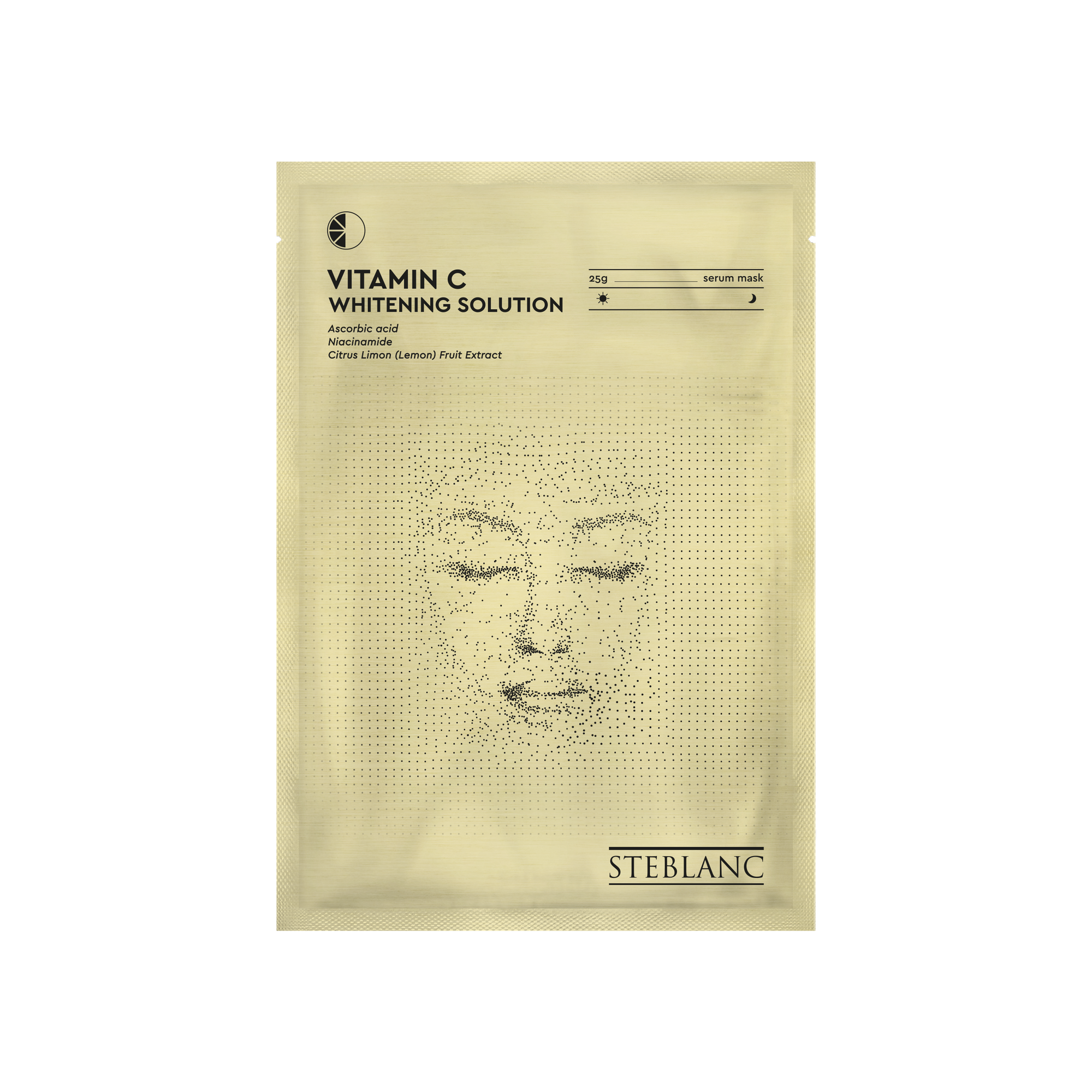 Тканевая маска сыворотка для лица с витамином С «STEBLANC»