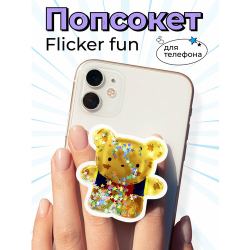 Держатель-подставка PopSocket на смартфон (Мишка) / Попсокет держатель для телефона / Универсальный аксессуар на телефон