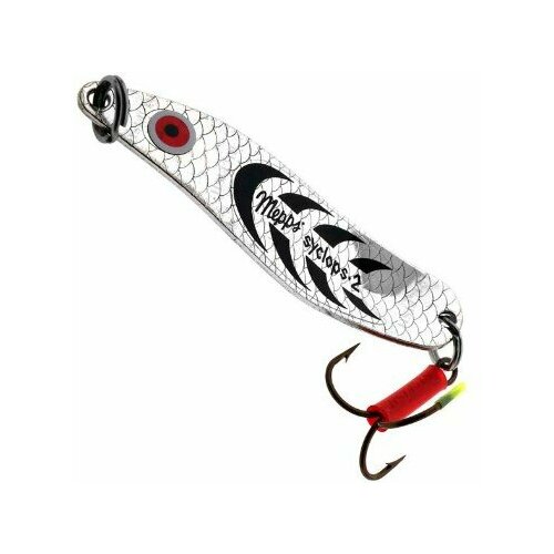 фото Блесна колеблющаяся для рыбалки mepps syclops, 2, silver/black, комплект из 5 штук