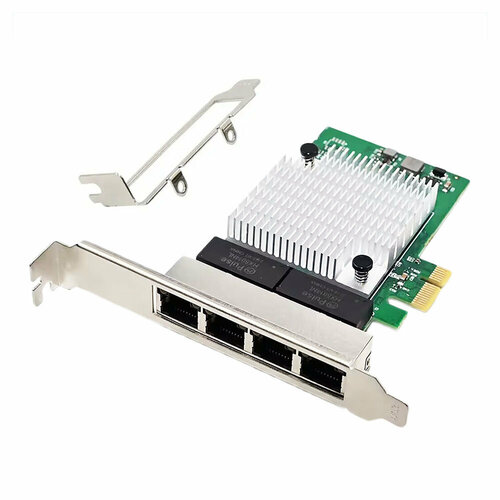 Сетевая карта PCIe x1 (RTL8111H) 4 x RJ45 Gigabit Ethernet | ORIENT XWT-R81L4PE pcie к четырёхпортовому порту rj45 gigabit ethernet nic сетевая карта pci e к 4 портам rj45 gigabit 1000m ethernet сетевая карта