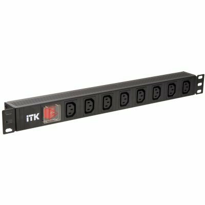 PH12-8C131 ITK PDU Блок: 8 розеток C13 с LED выкл.,1U, шнур 2м, вилка, немецкий стандарт IEK - фото №6