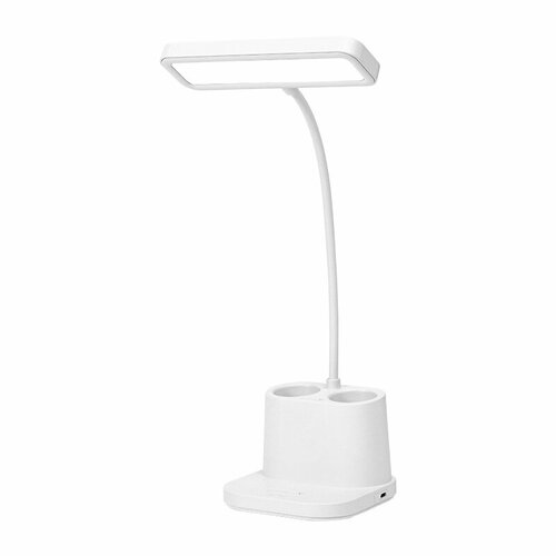 Лампа настольная с канцелярским органайзером без аккумулятора с питанием от USB (Белая) x 5 шт