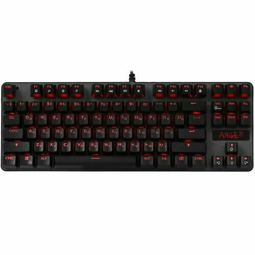 Клавиатура проводная DEXP Anger TKL механическая Blue клавиш - 87 USB черная 285000₽