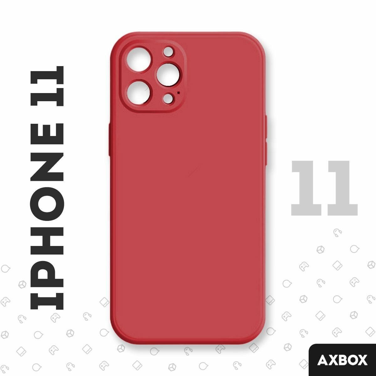 Силиконовый чехол AXBOX для Apple iPhone 11, красный