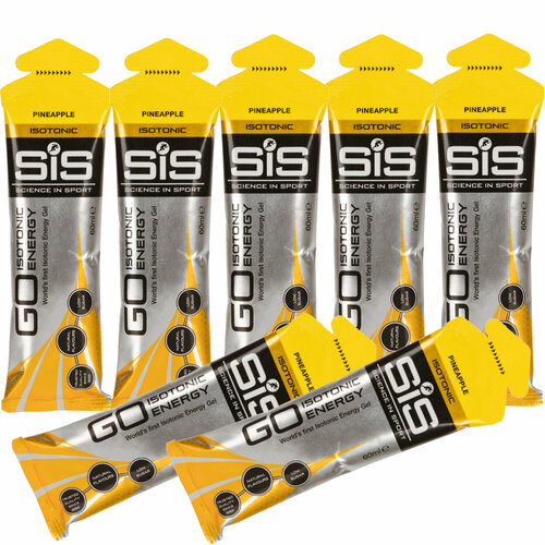 Гель питьевой SCIENCE IN SPORT (SiS) GO Isotonic Energy Gels 7 x 60 мл, Ананас гель питьевой science in sport sis go energy electrolyte gels 6 x 60 мл электролит малина