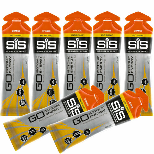 Гель питьевой SCIENCE IN SPORT (SiS) GO Isotonic Energy Gels 7 x 60 мл, Апельсин гель питьевой science in sport sis go energy electrolyte gels 6 x 60 мл электролит малина