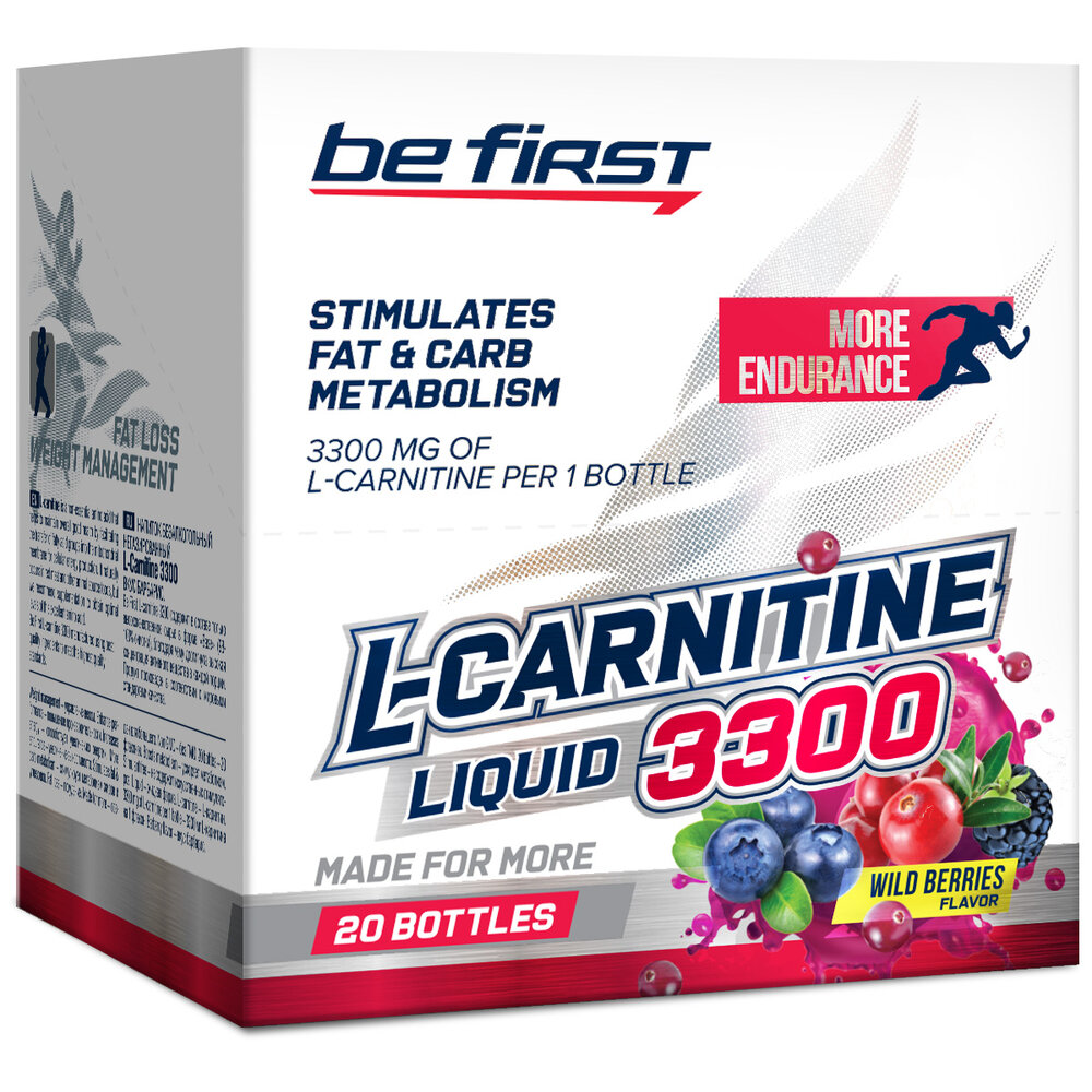 Карнитин жидкий Be First L-Carnitine Liquid 3300 mg 20 х 25 мл, Лесные ягоды