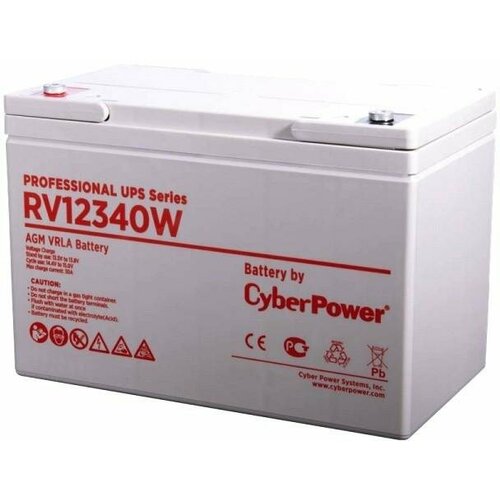 Battery CyberPower Professional UPS series RV 12340W, voltage 12V, capacity (discharge 20 h) 96.4Ah, capacity (discharge 10 h) 92.7Ah, max. discharge cyberpower professional ups series rv 12340w
