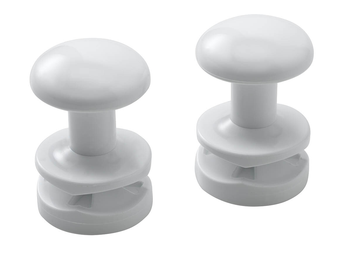 фото Вешалка Atlantic для полотенцесушителя, круглая, белый, 2 шт, 002228