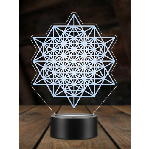 Ночник Сетка Жизни, ночная лампа, 3Д светильник, сакральная геометрия