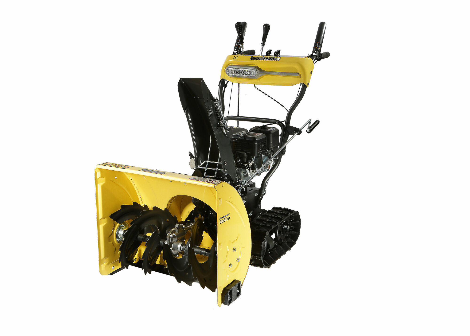 Бензиновый снегоуборщик Hanskonner HSTG7661ELT LED подогрев ручек эл. старт61х51см гусеницы