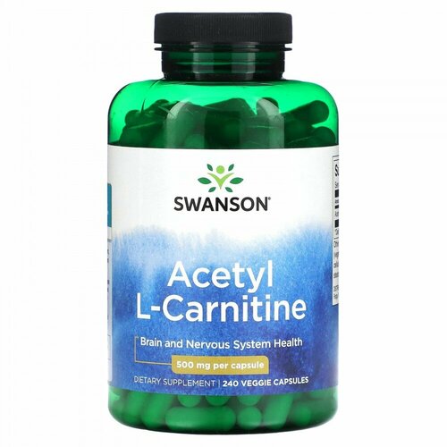 Swanson, Acetyl L-Carnitine, 500 mg, 240 Veggie Capsules