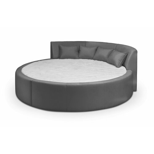 Круглая кровать Индра 200 Велюр Velutto 75