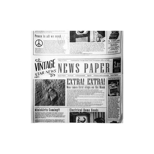 Бумага для подачи «Газета» 1000 шт 30.5х30.5 см белая Fab up 4146653
