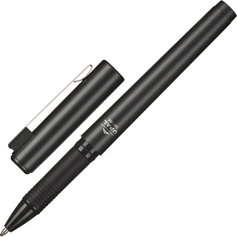 Ручка гелевая неавтомат. Deli Upal шар.1мм лин0.7мм черн, манж, EG61-BK