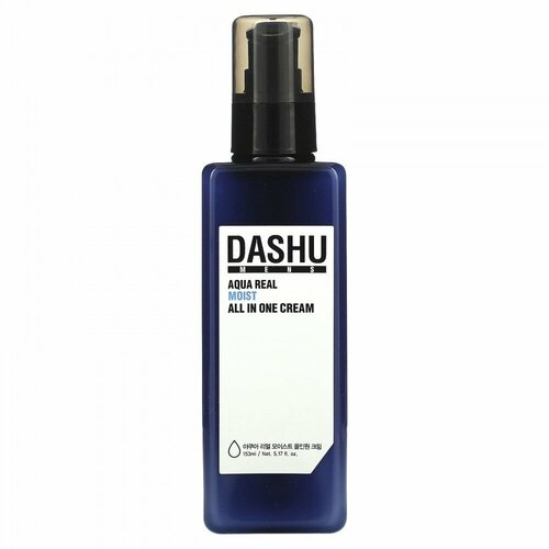 Dashu, Mens, Aqua Real Moist All In One Cream, 5.17 fl oz (153 ml)