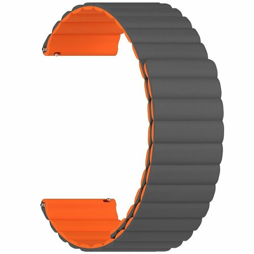 20mm 22mm silicone band for amazfit strap gts 2e mini gtr 42mm 47mm gtr2 2e stratos 2 3 bracelet samsung galaxy watch 4 3 strap Универсальный силиконовый ремешок для часов 20 mm LYAMBDA Acrux DSJ-32-20-GO (серый\оранжевый)