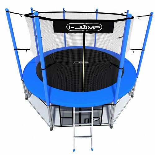 Батут i-JUMP 8FT (2,44м) с нижней сетью и лестницей