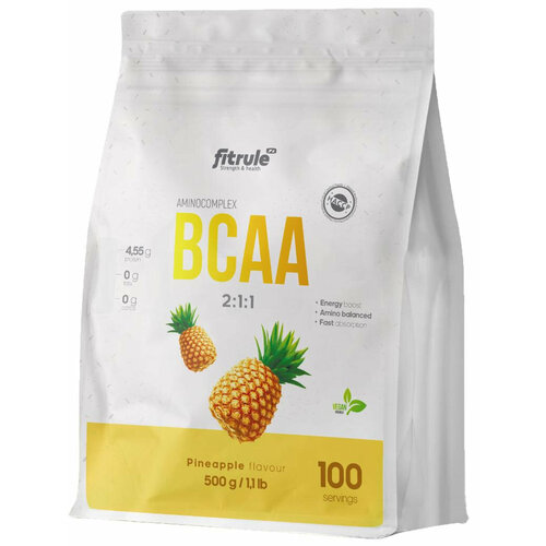 FitRule BCAA Powder 500 гр, Вкус манго аминокислоты fitrule bcaa вкус манго 200гр