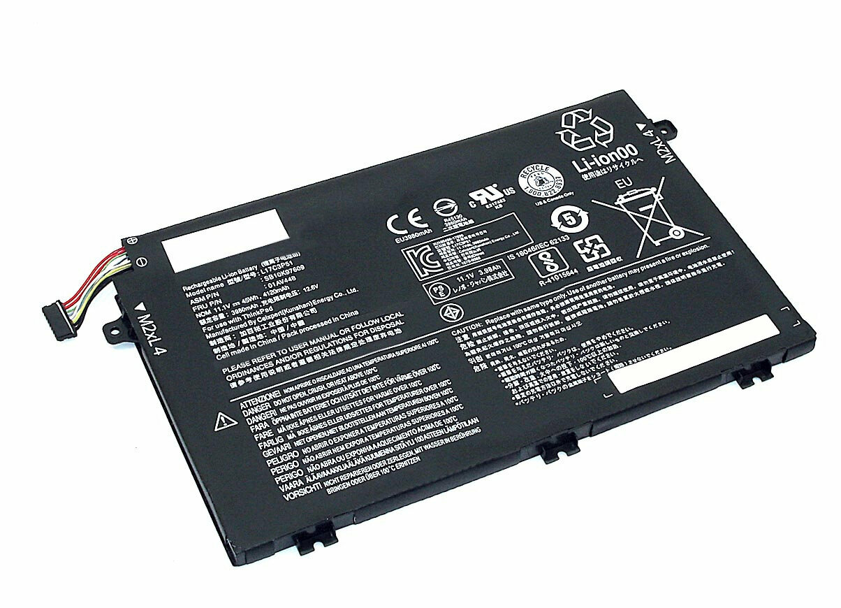 Аккумулятор 01AV448 для ноутбука Lenovo Thinkpad E490 11.1V 4120mAh черный