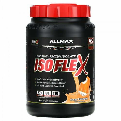 ALLMAX, Isoflex, Pure Whey Protein Isolate, Orange Dreamsicle, 2 lbs (907 g)