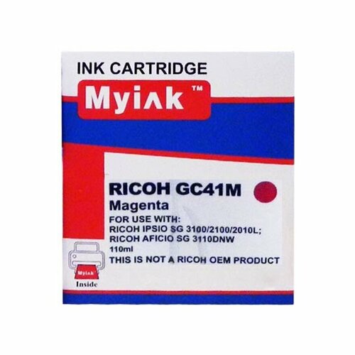 Картридж гелевый для RICOH Aficio SG2100/3110 type GC 41M Magenta (22ml) MyInk картридж гелевый для ricoh aficio sg2100 3110 black myink gc 41bk