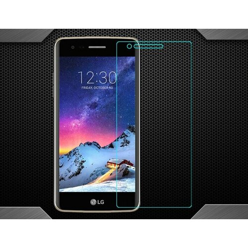 Защитное стекло MyPads закалённое противоударное (НЕ загнутое) для телефона LG K8 2017 (X240) из материала с олеофобным покрытием