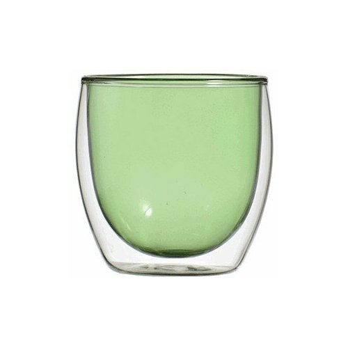 Бокал двойные стенки «Проотель» термостекло 250мл зеленый Yongsheng 3141020