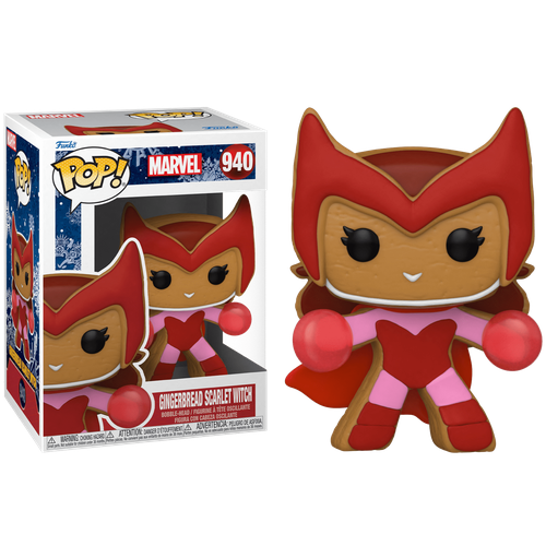 Фигурка Funko POP Scarlet Witch Gingerbread Man из серии Marvel Holiday 940 фигурка funko pop bobble marvel holiday gingerbread scarlet witch