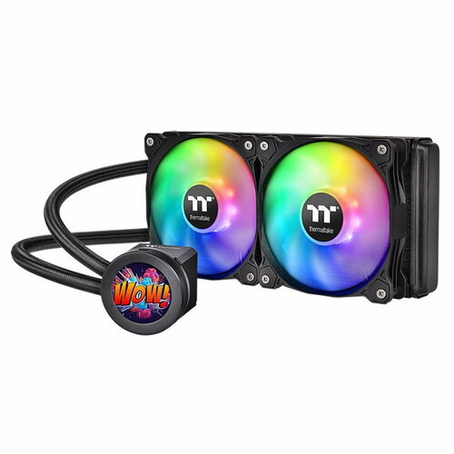 Floe Ultra 240 RGB/All-In-One Liquid Cooling System/Water Block 2.1inch LCD/Fan 120*2 /PWM 500~1500rpm/LED Software Control CWT cooler master sickleflow 120 rgb 12cm 12v 4pin pmw intelligent temperature control fan 120mm silent chassis cooling fan