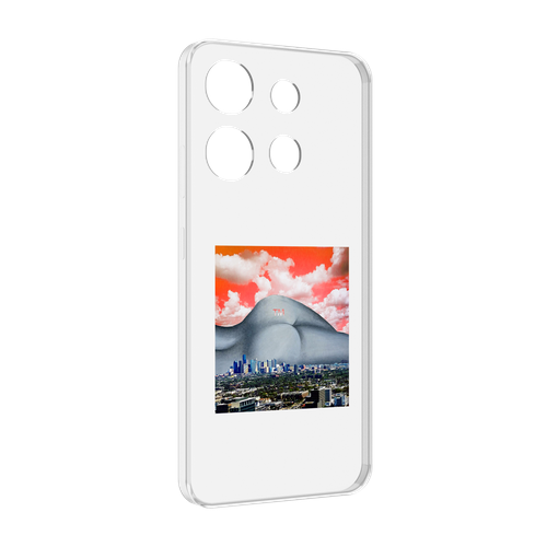 Чехол MyPads город с девушкой на фоне для Infinix Smart 7 задняя-панель-накладка-бампер