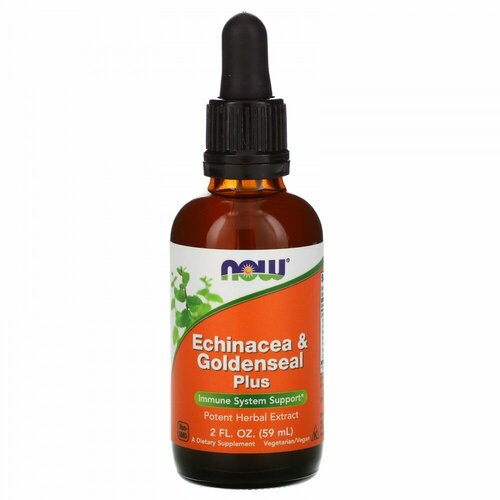 NOW Foods, Echinacea & Goldenseal Plus, 2 fl oz (59 ml)