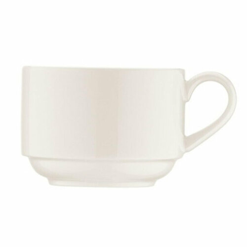 Чашка чайная штабелир, фарфор, V=210 мл, белая, 62688