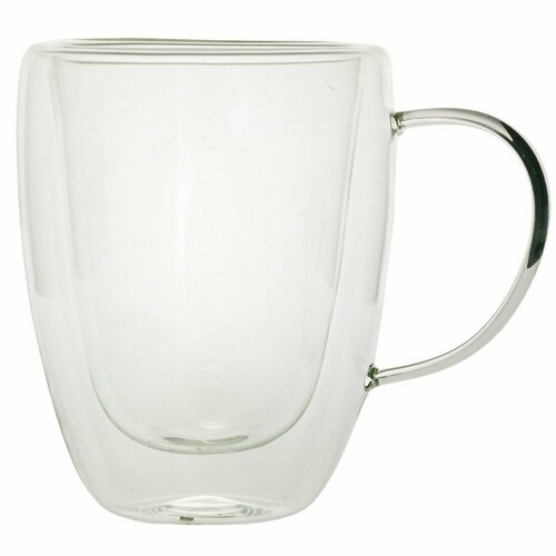 Кружка с двойными стенками, 350 мл, стекло