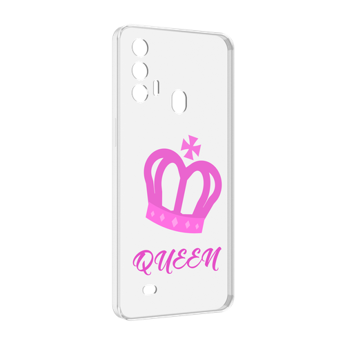 Чехол MyPads корона-королевы-розовый для Oukitel C31 Pro задняя-панель-накладка-бампер
