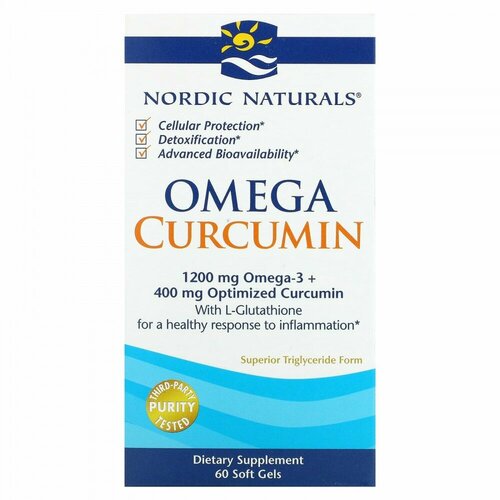 Nordic Naturals, Omega Curcumin, 1250 мг, 60 капсул