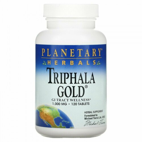 Planetary Herbals, Triphala Gold, здоровье желудочно-кишечного тракта, 1,000 мг, 120 таблеток