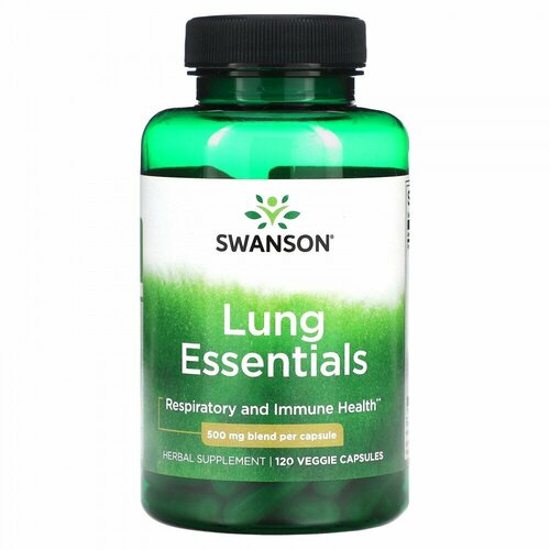Swanson, Lung Essentials, 500 mg, 120 Veggie Capsules