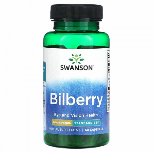 Swanson, Bilberry, Extra Strength, 60 Capsules