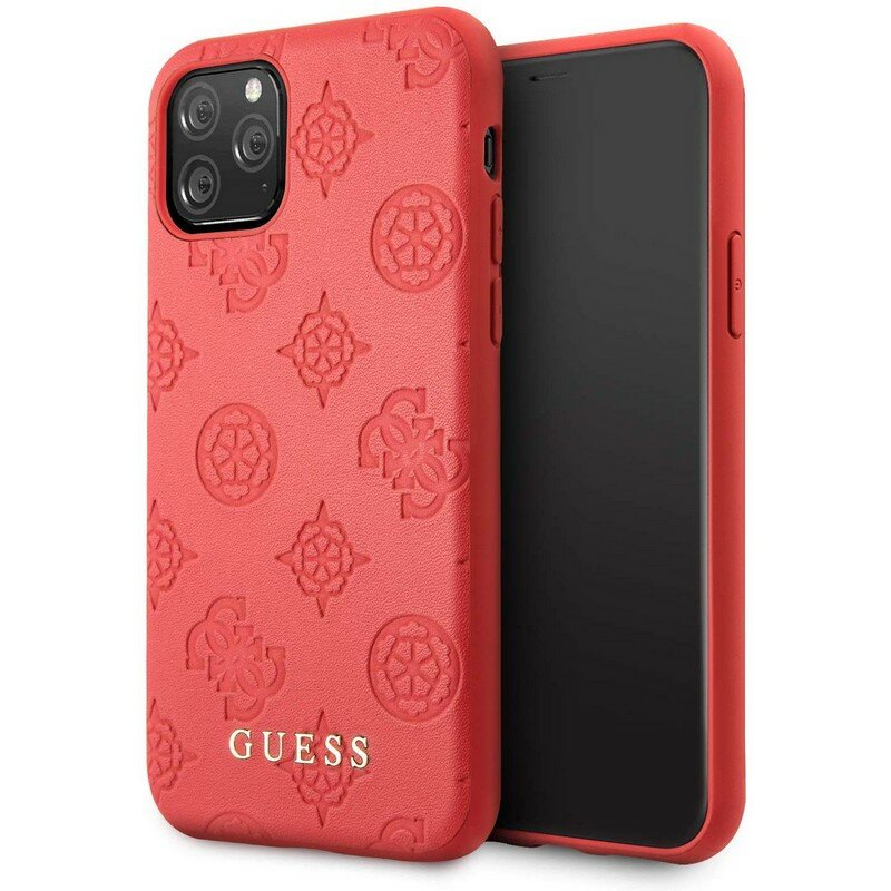 Чехол Guess 4G Peony Debossed Hard PU для Apple iPhone 11 Pro (красный)