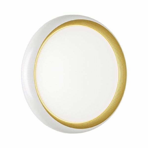 Сонекс 7650/DL PALE SN Светильник пластик/белый/золотой LED 48Вт 4000К D380 IP43 TOFIQ WHITE