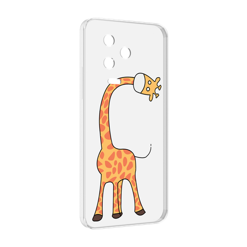 Чехол MyPads жирафик детский для Infinix Note 12 Pro 4G X676B задняя-панель-накладка-бампер