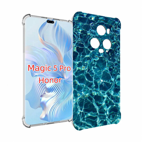 Чехол MyPads красивая голубая вода для Honor Magic 5 Pro задняя-панель-накладка-бампер