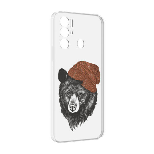 Чехол MyPads Медведь в шапке 2 для Tecno Pova Neo 4G задняя-панель-накладка-бампер чехол mypads модный медведь для tecno pova neo 4g задняя панель накладка бампер