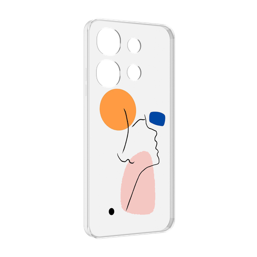 Чехол MyPads абстракция девушки женский для Tecno Spark Go 2023 (BF7) / Tecno Smart 7 задняя-панель-накладка-бампер