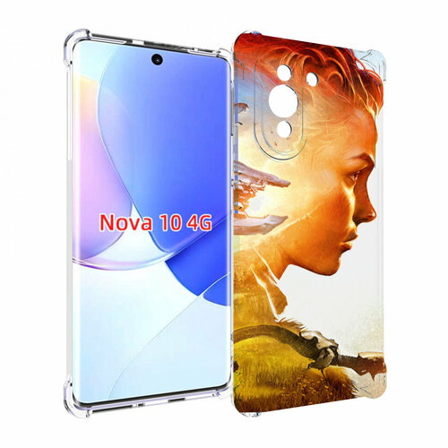 чехол mypads horizon zero dawn art для oppo a17 задняя панель накладка бампер Чехол MyPads Horizon Zero Dawn art для Huawei Nova 10 задняя-панель-накладка-бампер